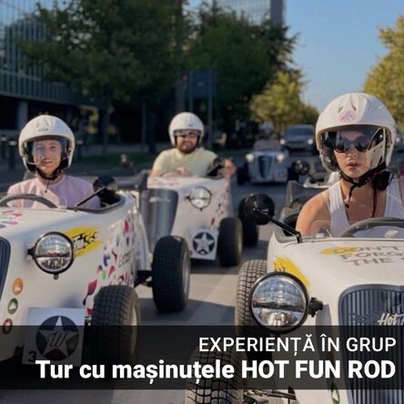 Experiență plină de adrenalină alături de prieteni  - Tur cu mașinuțele Hot Rod Fun