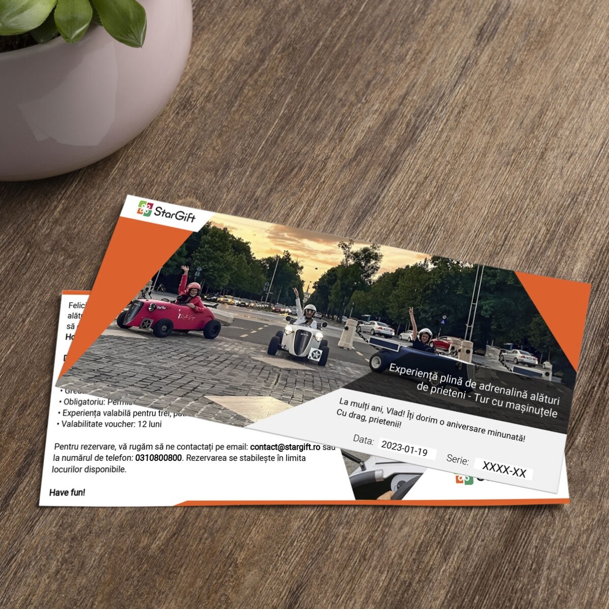 Experiență plină de adrenalină alături de prieteni  - Tur cu mașinuțele Hot Rod Fun