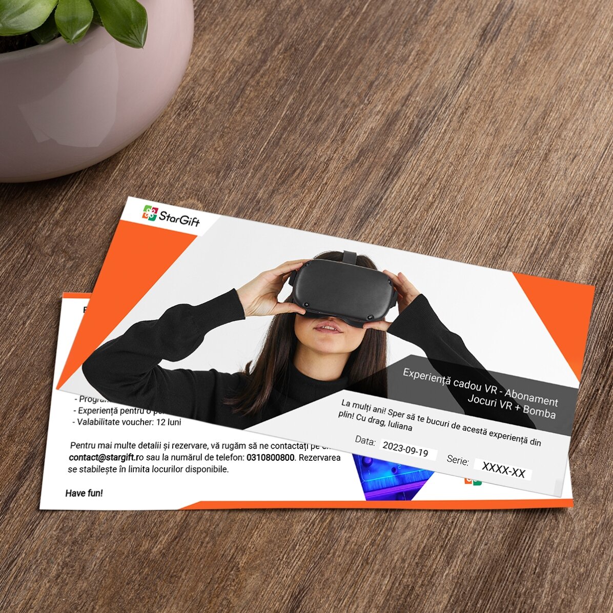 Experiență cadou VR - Abonament Jocuri VR + Bomba