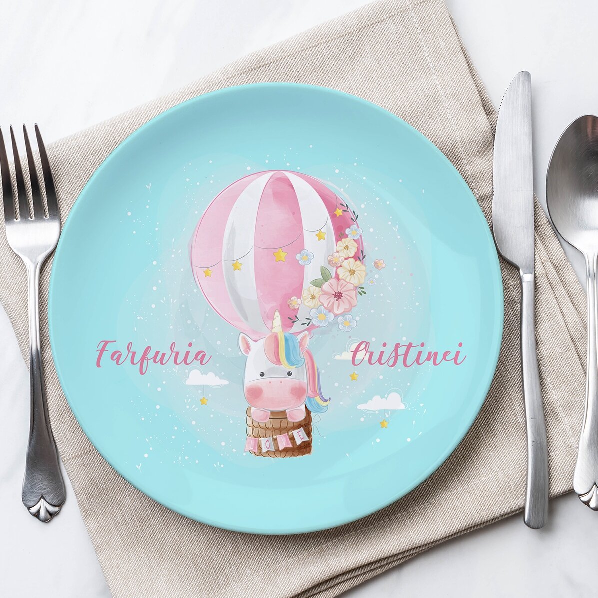 Farfurie personalizată cu text - Balloon