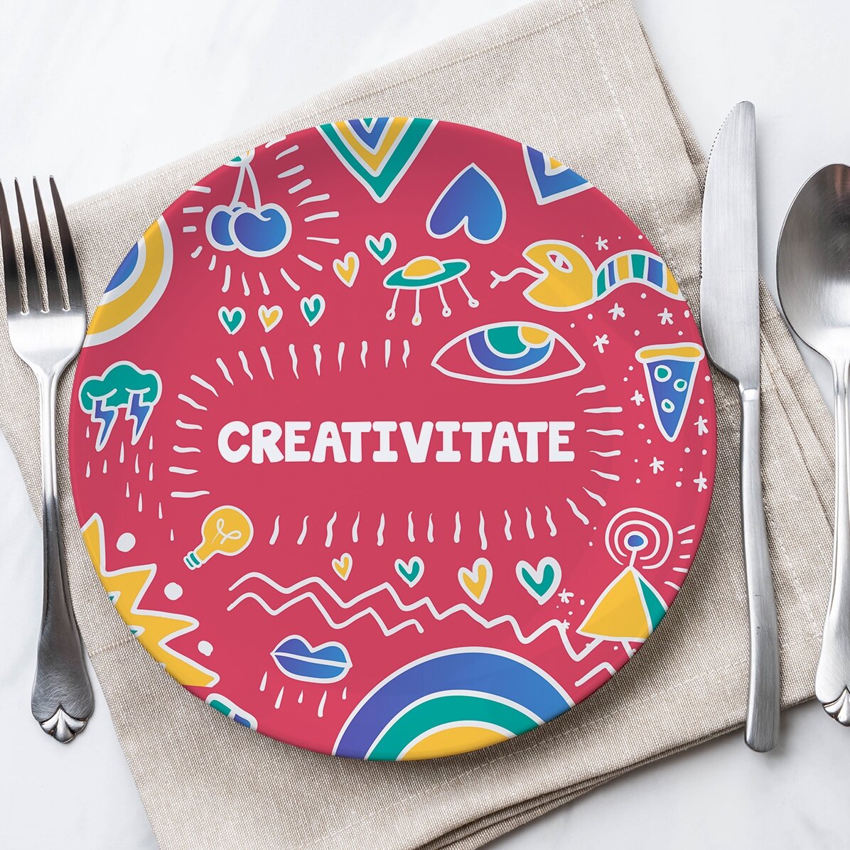 Farfurie personalizată cu text - creARTive