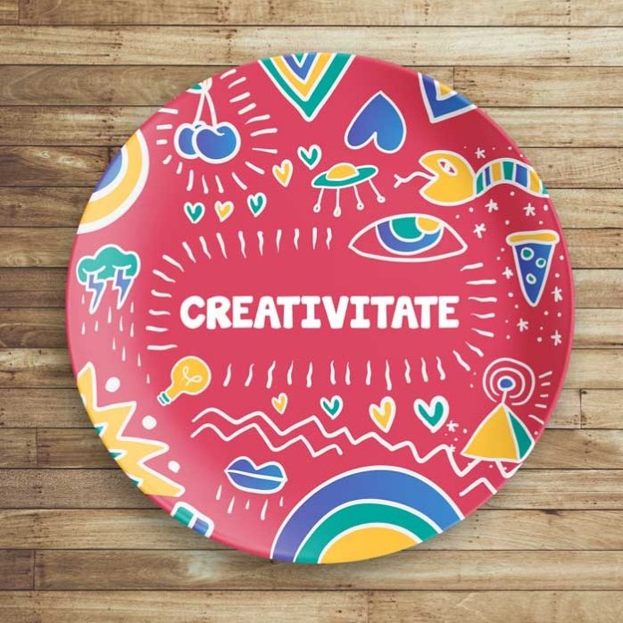 Farfurie personalizată cu text - creARTive