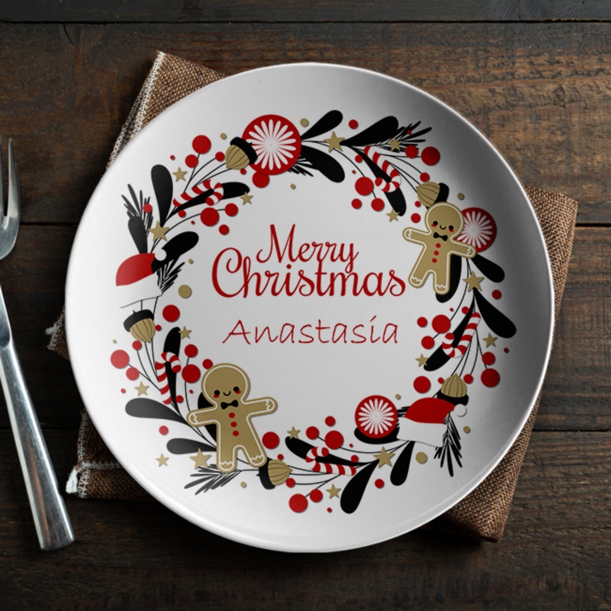 Farfurie personalizată cu text - Turta dulce