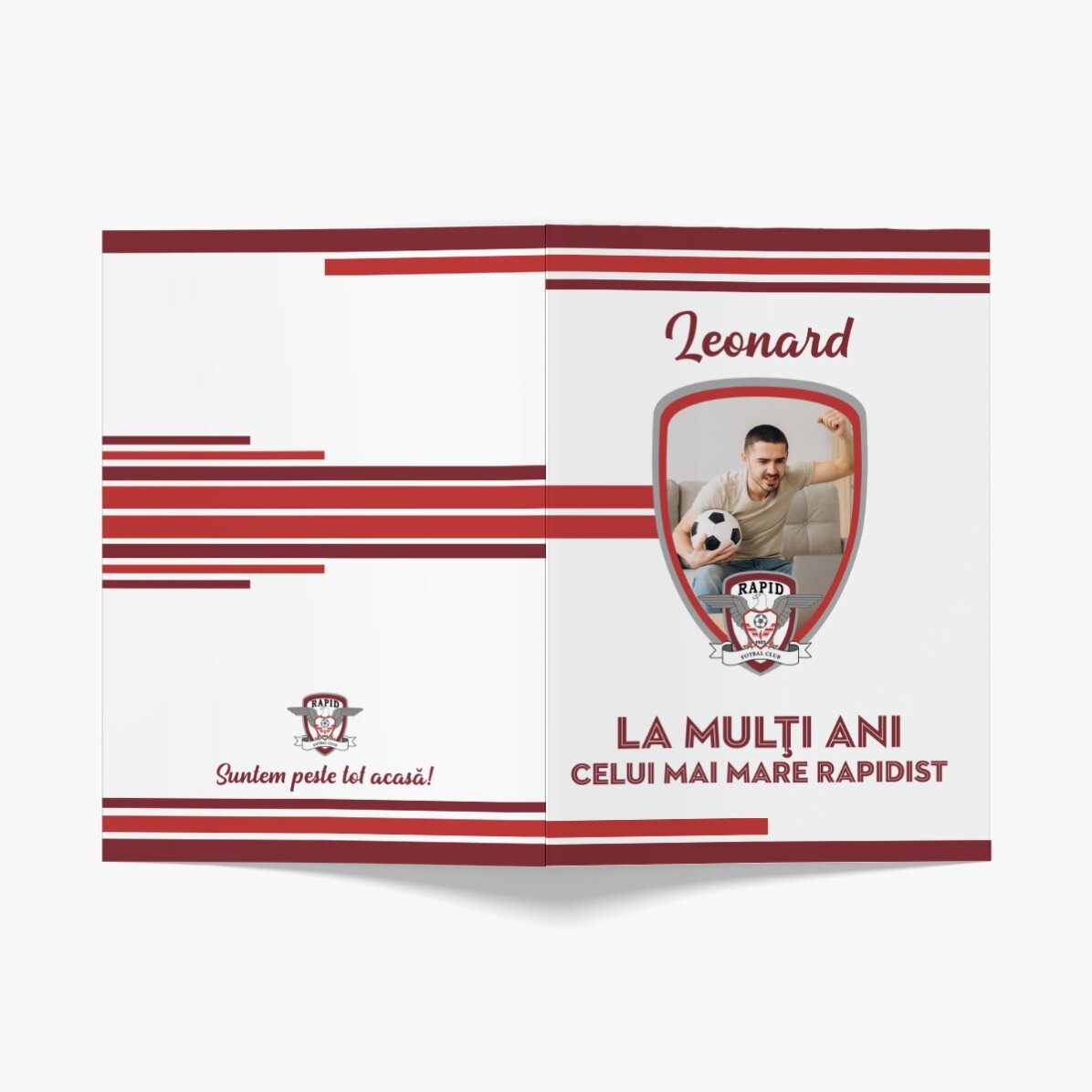 Felicitare FC Rapid personalizată cu poză și mesaj