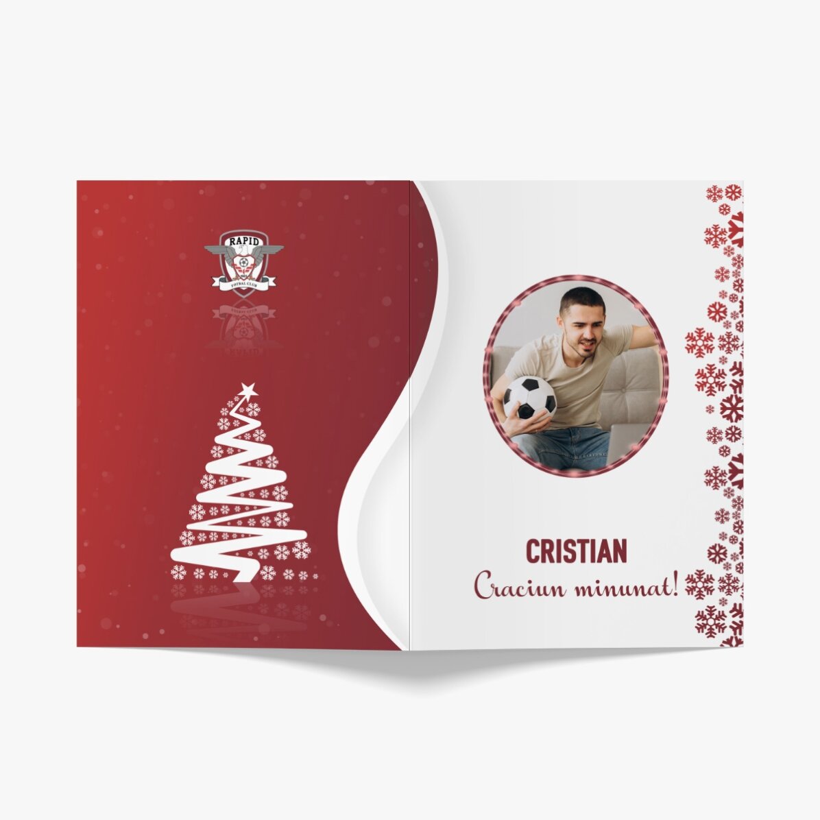 Felicitare FC Rapid personalizată cu poză și text - Atmosferă de sărbătoare