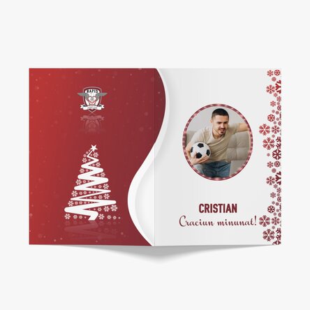 Felicitare FC Rapid personalizată cu poză și text - Atmosferă de sărbătoare