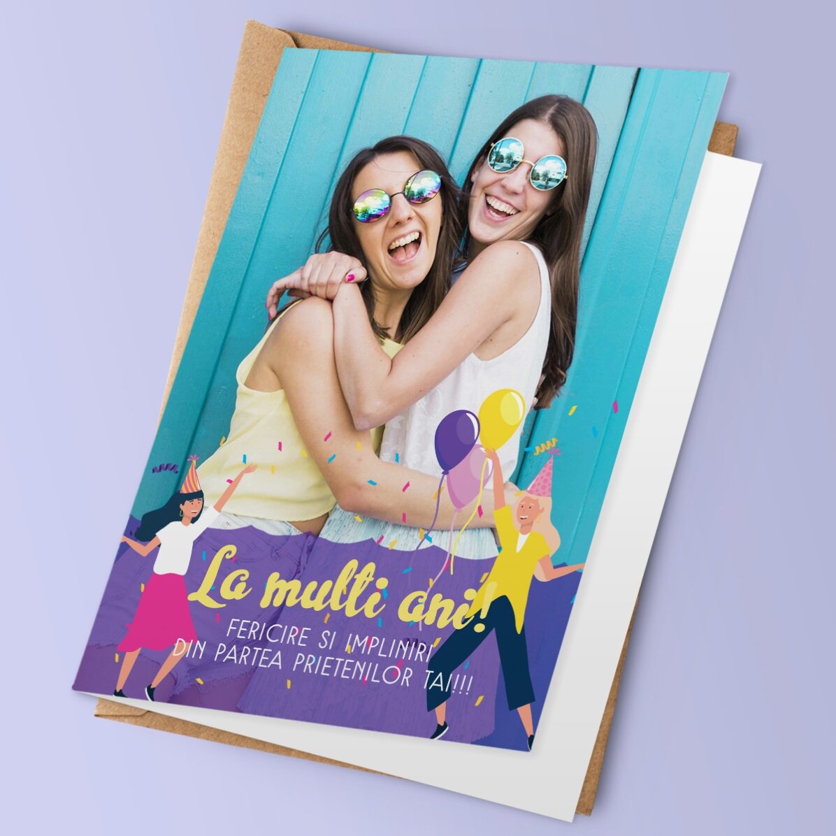 Felicitare personalizată cu poză și text - Happy Birthday!