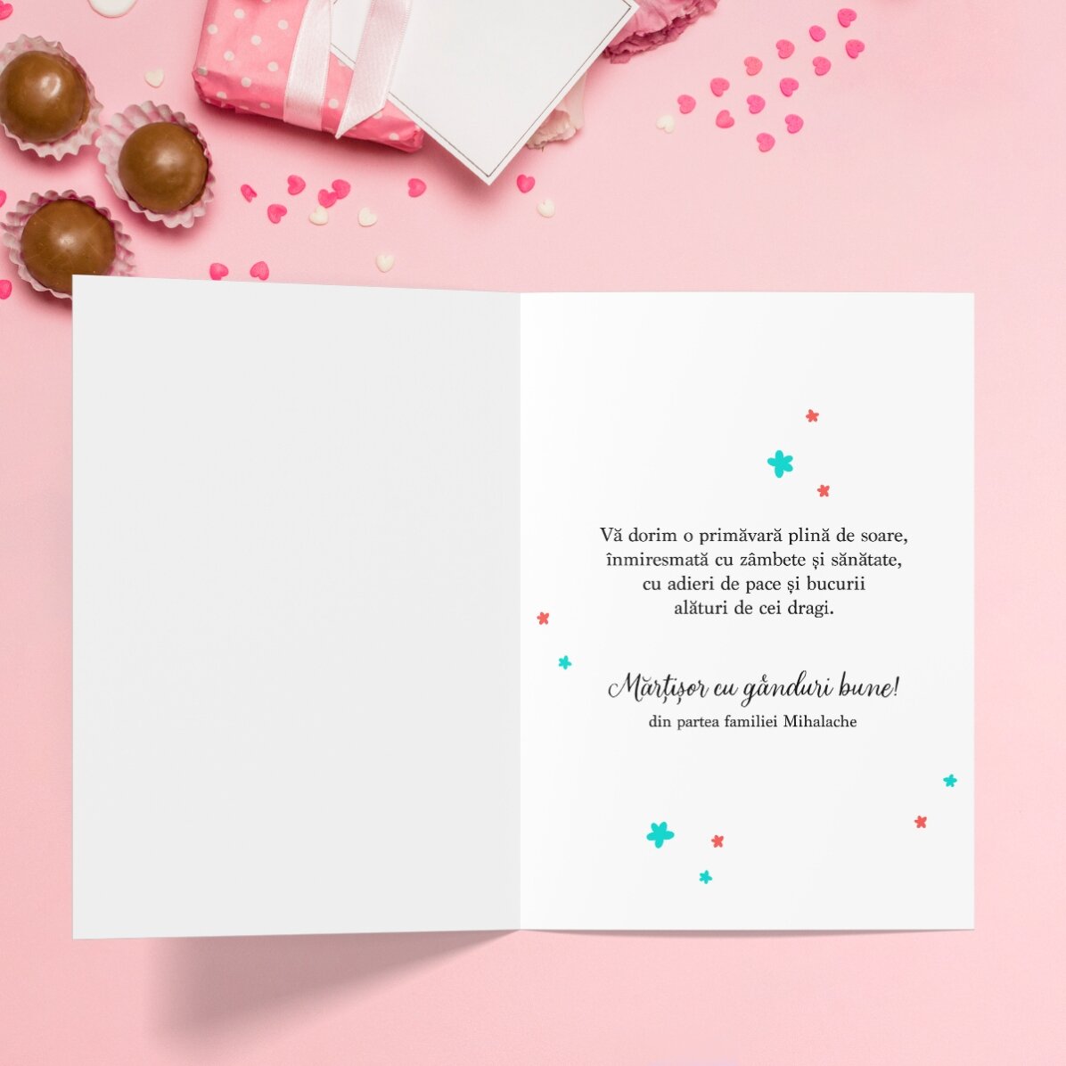 Персонализирана поздравителна картичка с послание - Прекрасна пролет!