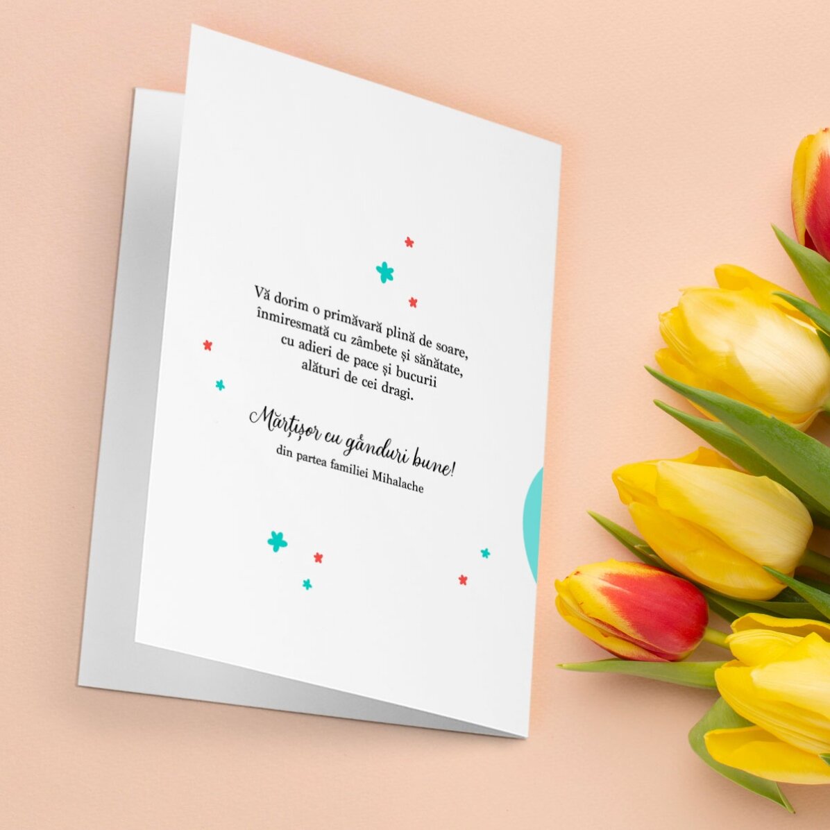 Felicitare personalizată cu mesaj - O primăvară frumoasă!