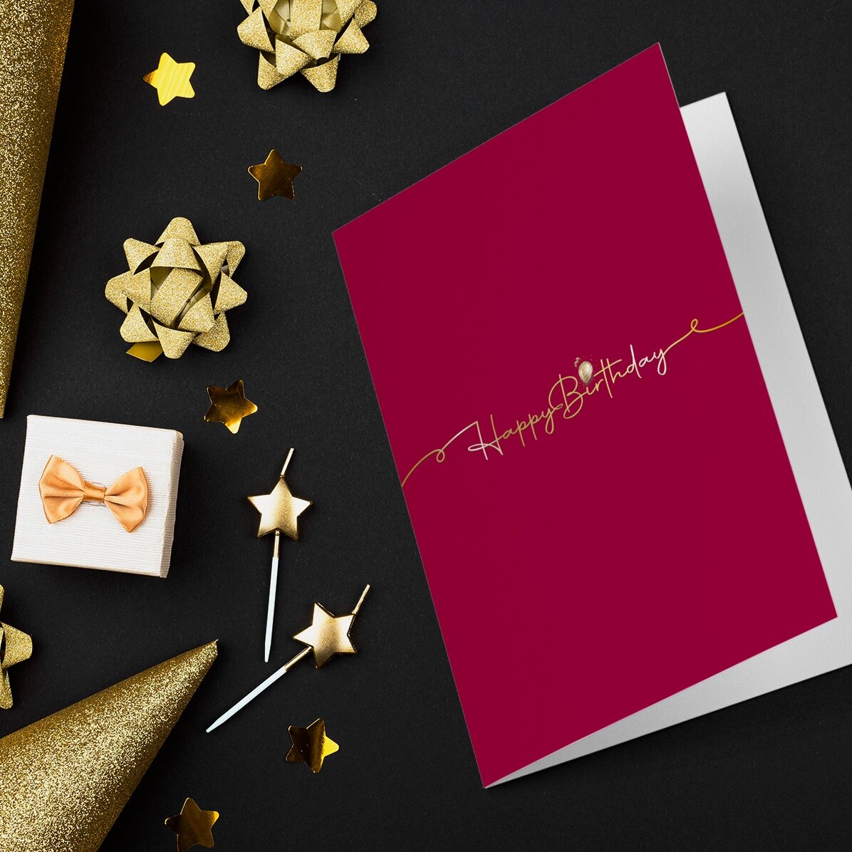 Felicitare personalizată cu mesaj pentru zi de naștere