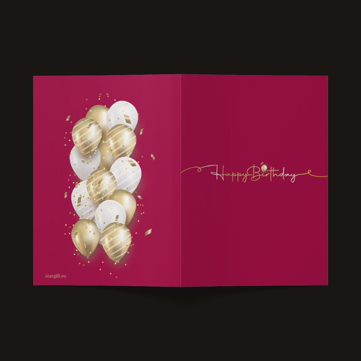 Felicitare personalizată cu mesaj pentru zi de naștere