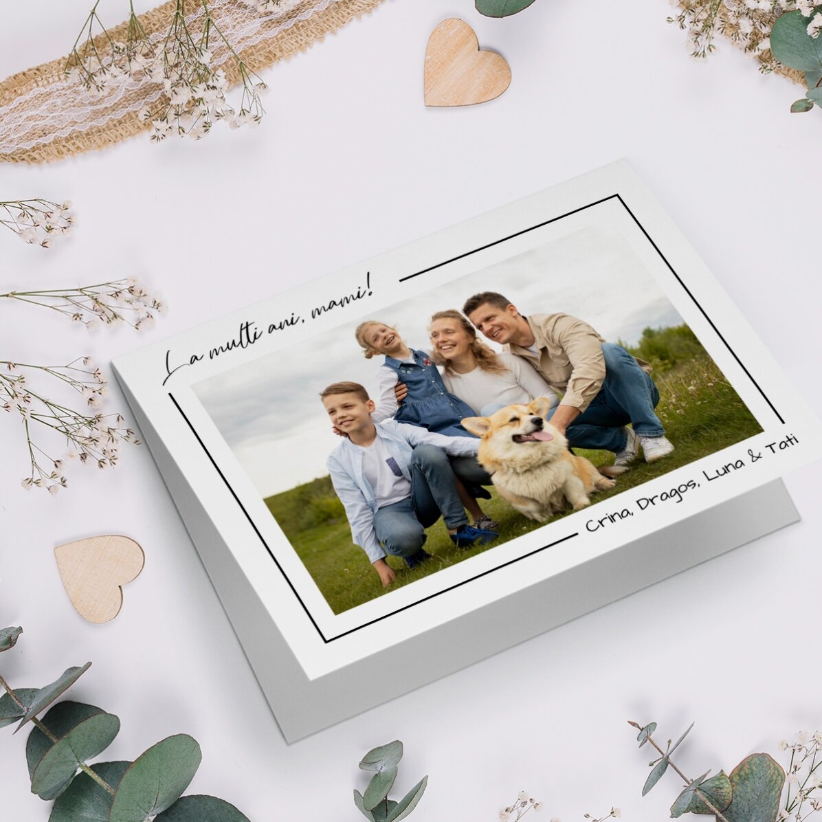 Felicitare personalizată cu o poză landscape și text