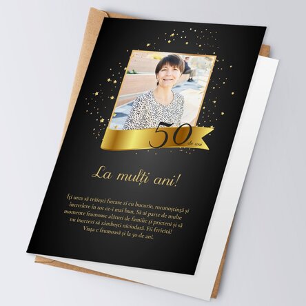 Felicitare personalizată cu o poză și mesaj - It