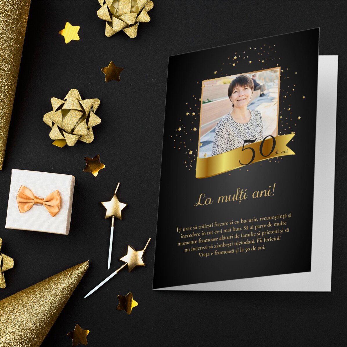 Felicitare personalizată cu o poză și mesaj - It