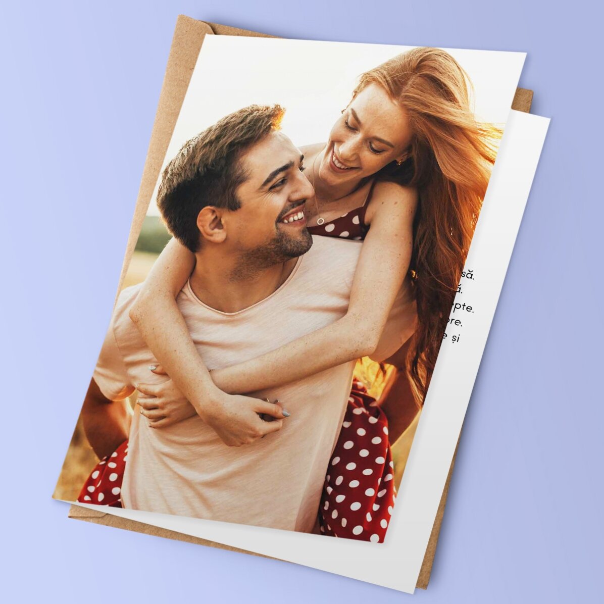 Felicitare personalizată cu o poză