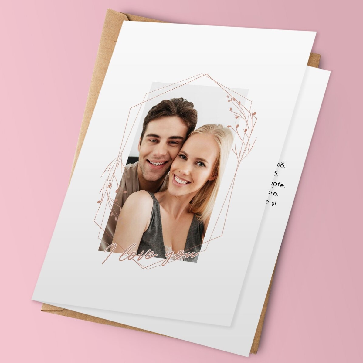 Felicitare personalizată cu poză - I love you!