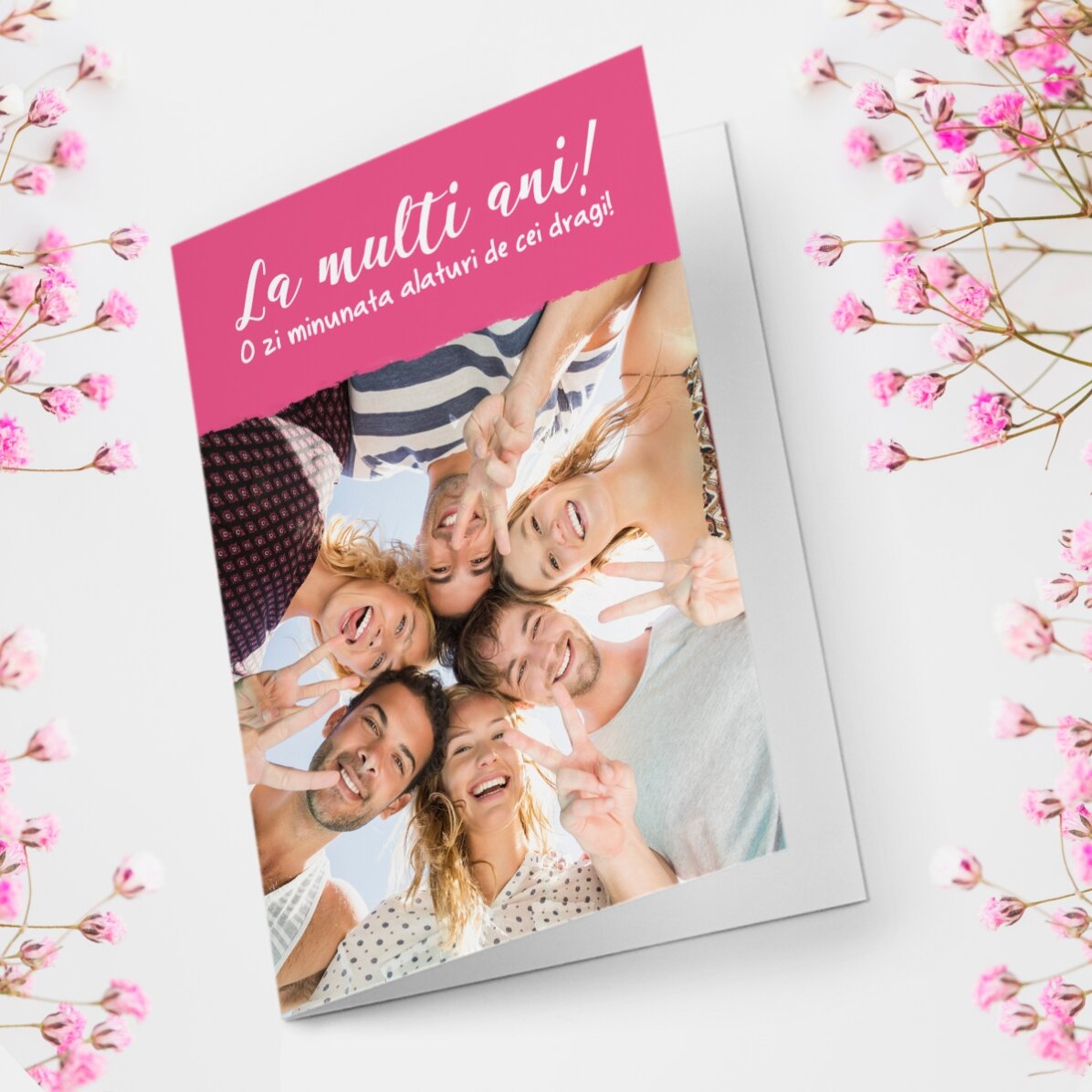 Felicitare personalizată cu poză și text 