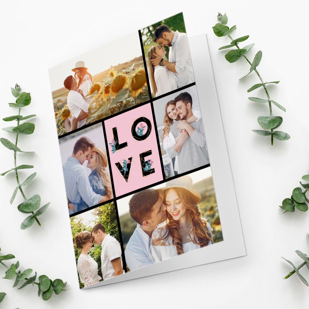 Felicitare personalizată cu poze - Love