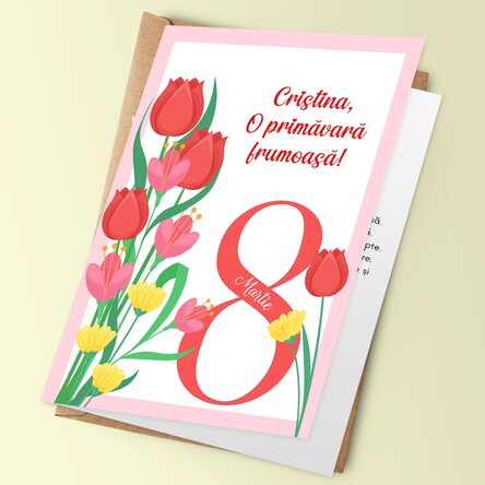 Felicitare personalizată cu text - 8 Martie
