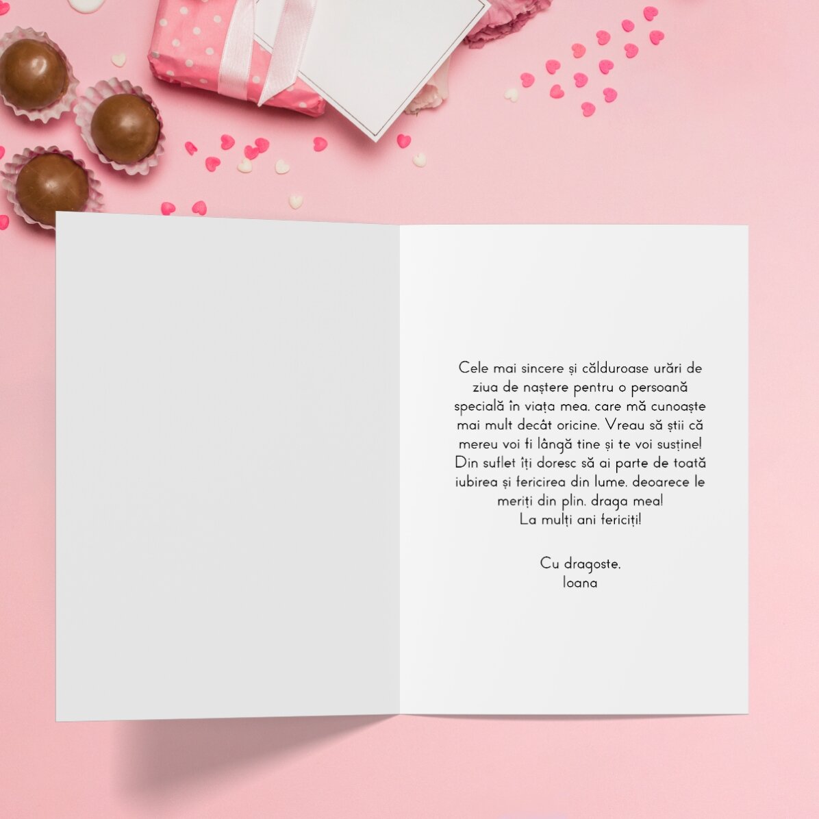 Felicitare personalizată cu text - Baloane 