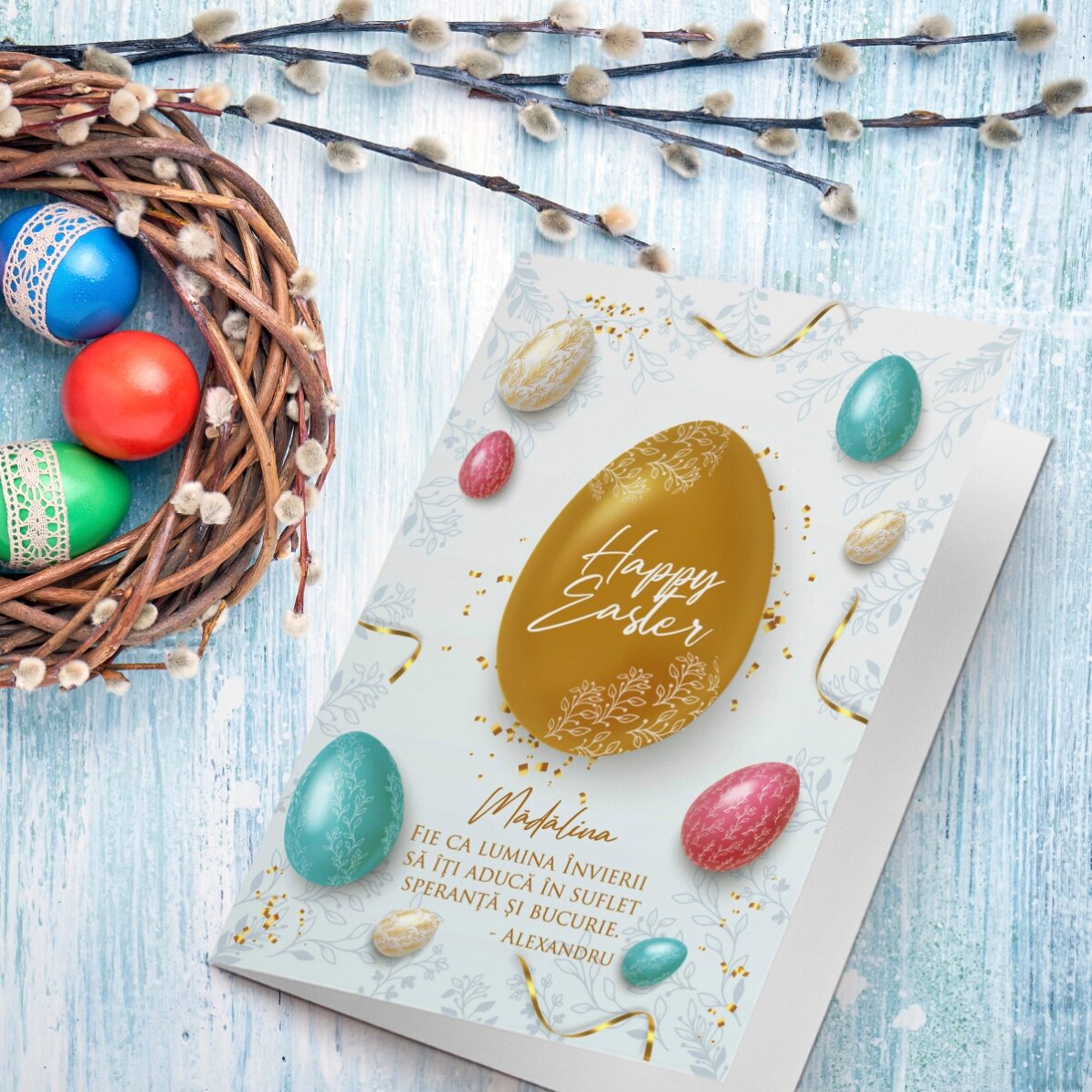 Felicitare personalizată cu text - Easter Wish
