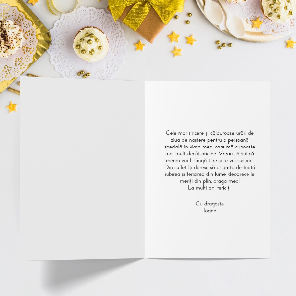 Felicitare personalizată cu text - Golden 60