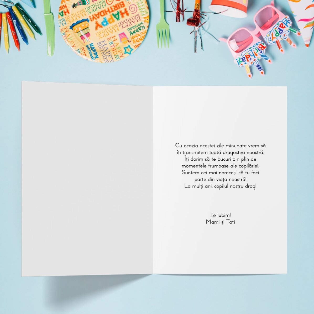 Felicitare personalizată cu text - Happy birthday!