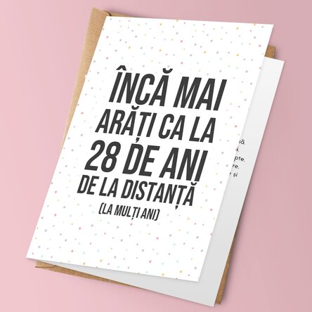 Felicitare personalizată cu text - Încă arăți bine...de la distanță