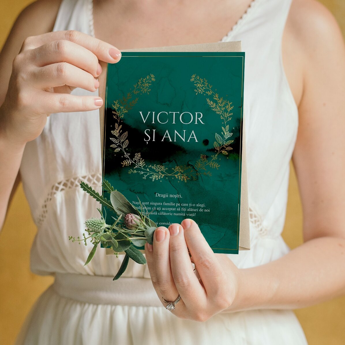 Felicitare personalizată cu text - Mulțumire nașilor