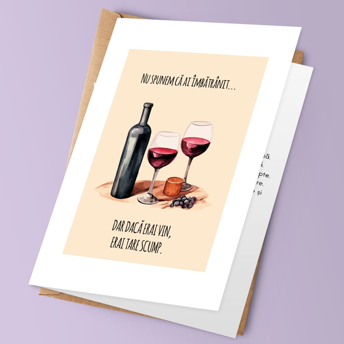 Felicitare personalizată cu text - Nu spunem că ai îmbătrânit...