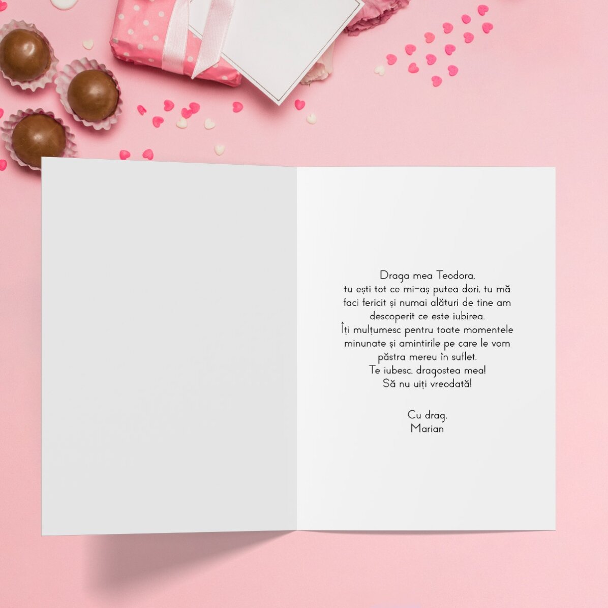 Felicitare personalizată cu text și 6 poze - Sweet memories