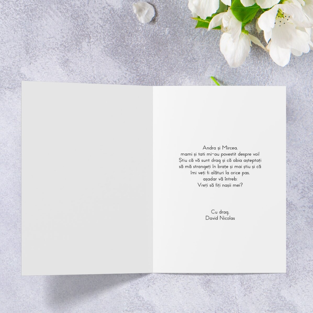 Felicitare personalizată cu text și poză - Baby