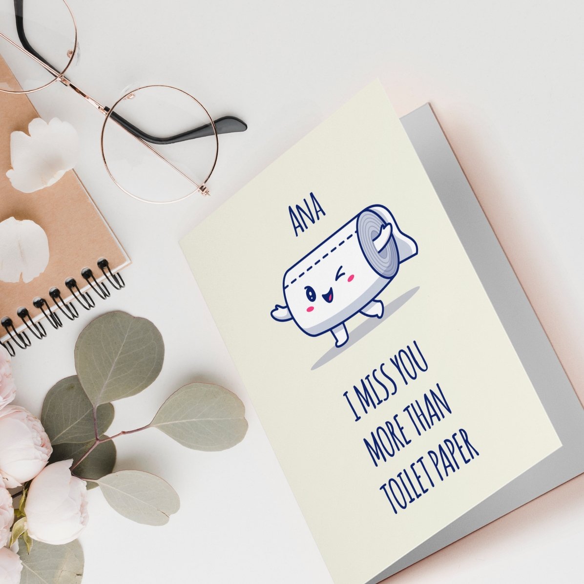 Felicitare personalizată cu text - Toilet paper