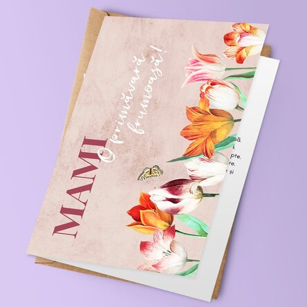 Felicitare personalizată cu text - Tulips