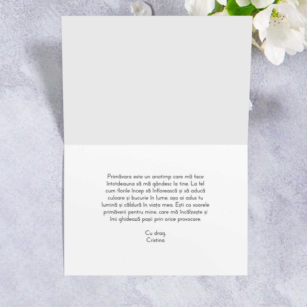 Felicitare personalizată cu text - Tulips