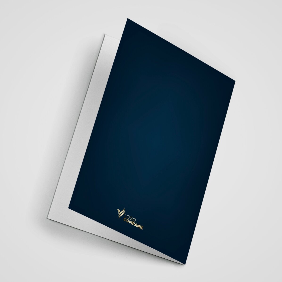 Felicitare personalizată față verso cu text și logo - Poveste de Crăciun