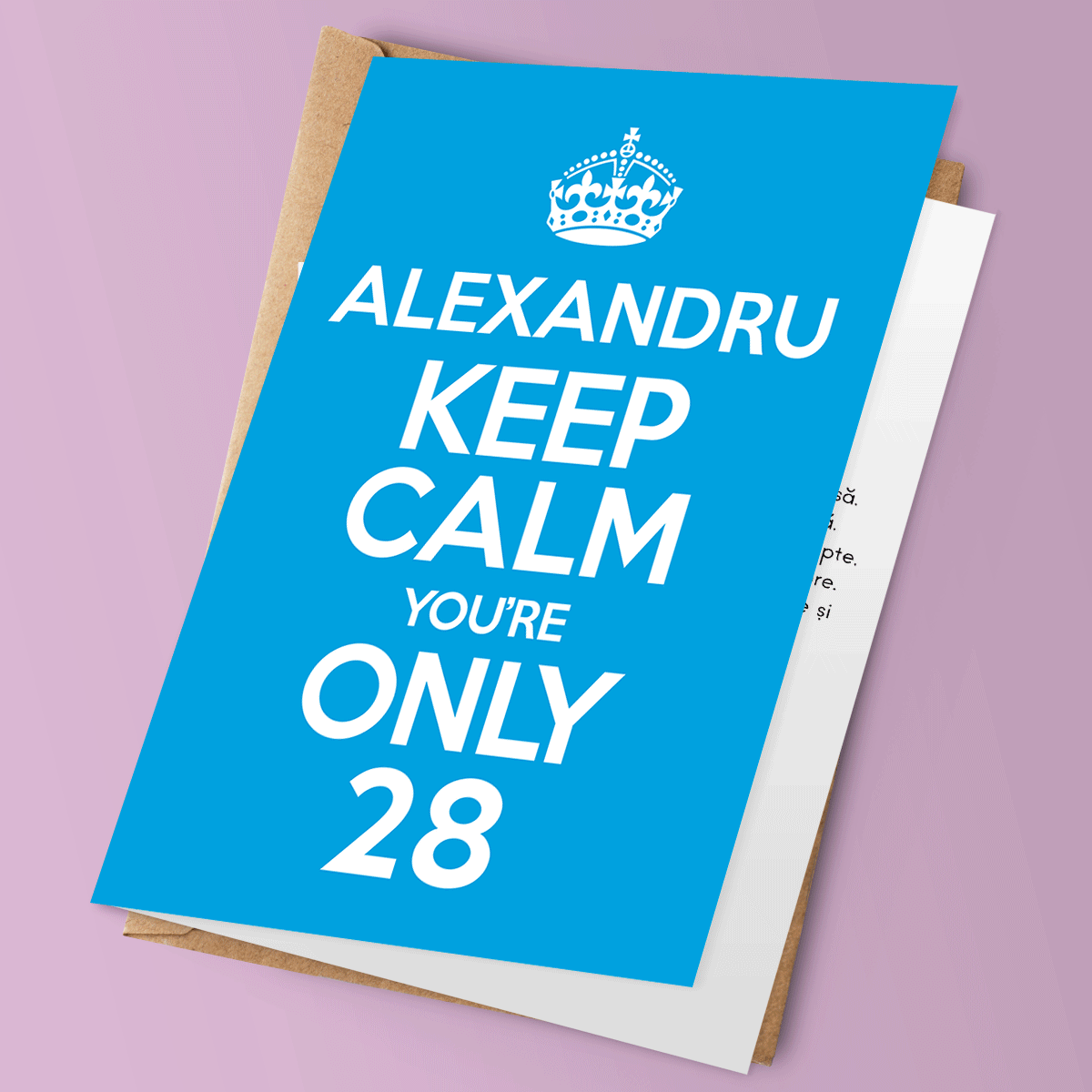 Felicitare personalizată - KEEP CALM