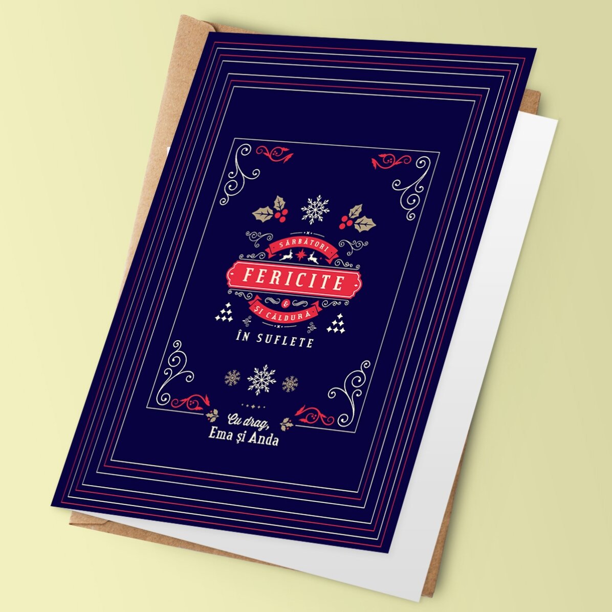 Felicitare personalizată - Model elegant
