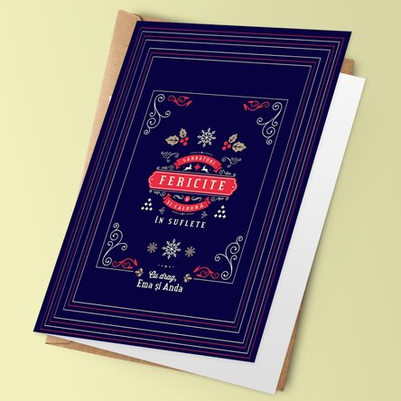 Felicitare personalizată - Model elegant