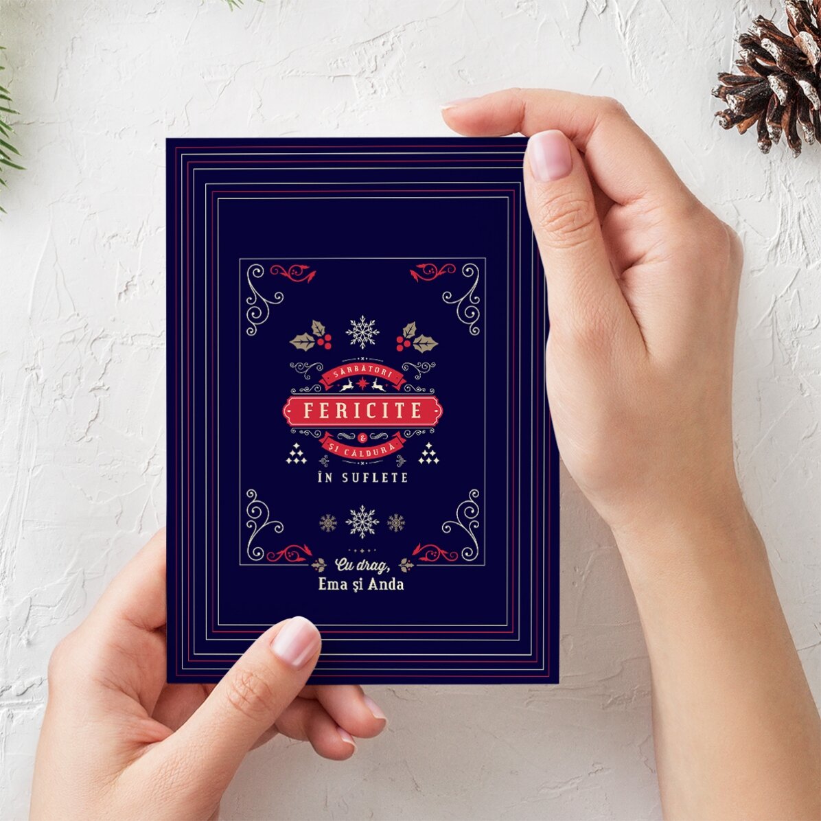 Felicitare personalizată - Model elegant