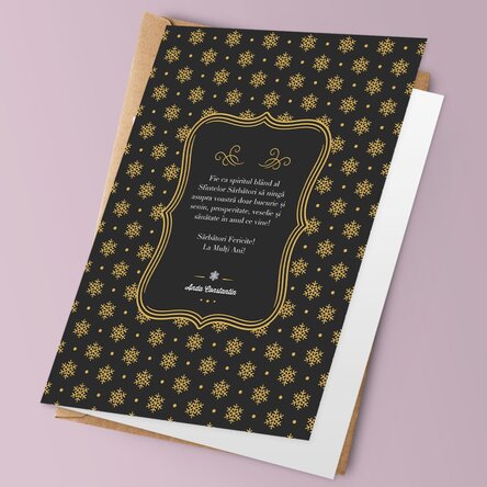 Felicitare personalizată - Model Fulgi de Nea