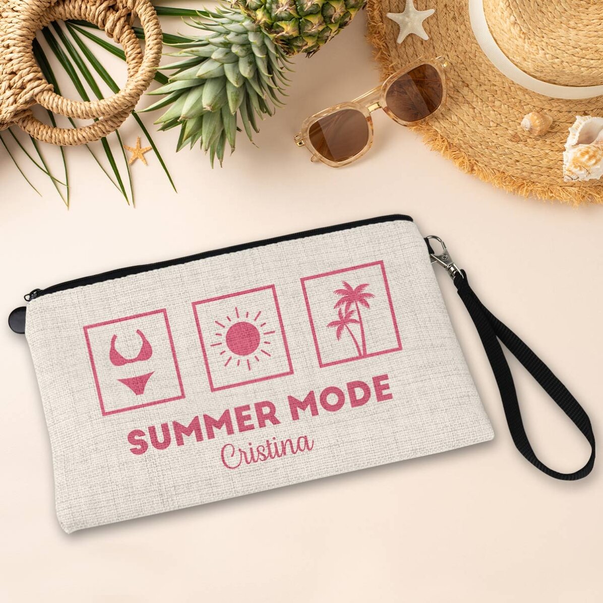 Gentuță pentru accesorii personalizată cu text - Summer Mode