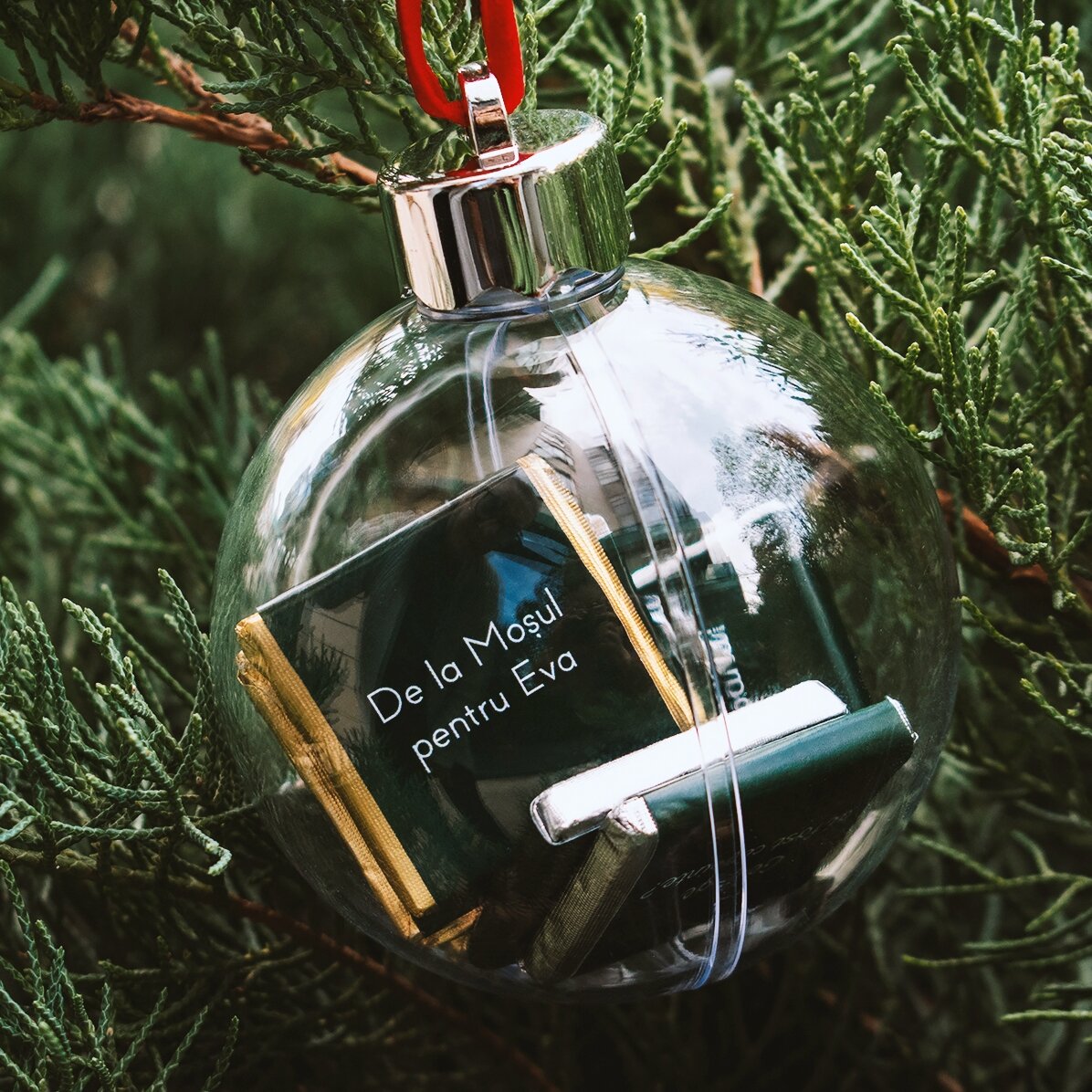 Glob cu 10 mini ciocolățele personalizate cu text 