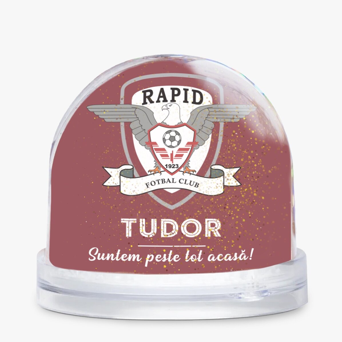 Glob de birou FC Rapid personalizat cu poză și mesaj