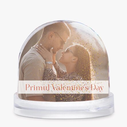 Glob de birou personalizat cu două poze și text