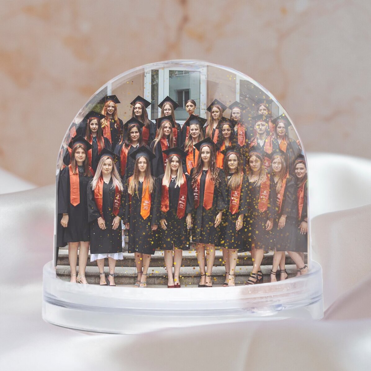 Glob de birou personalizat cu poză și text - Absolvire