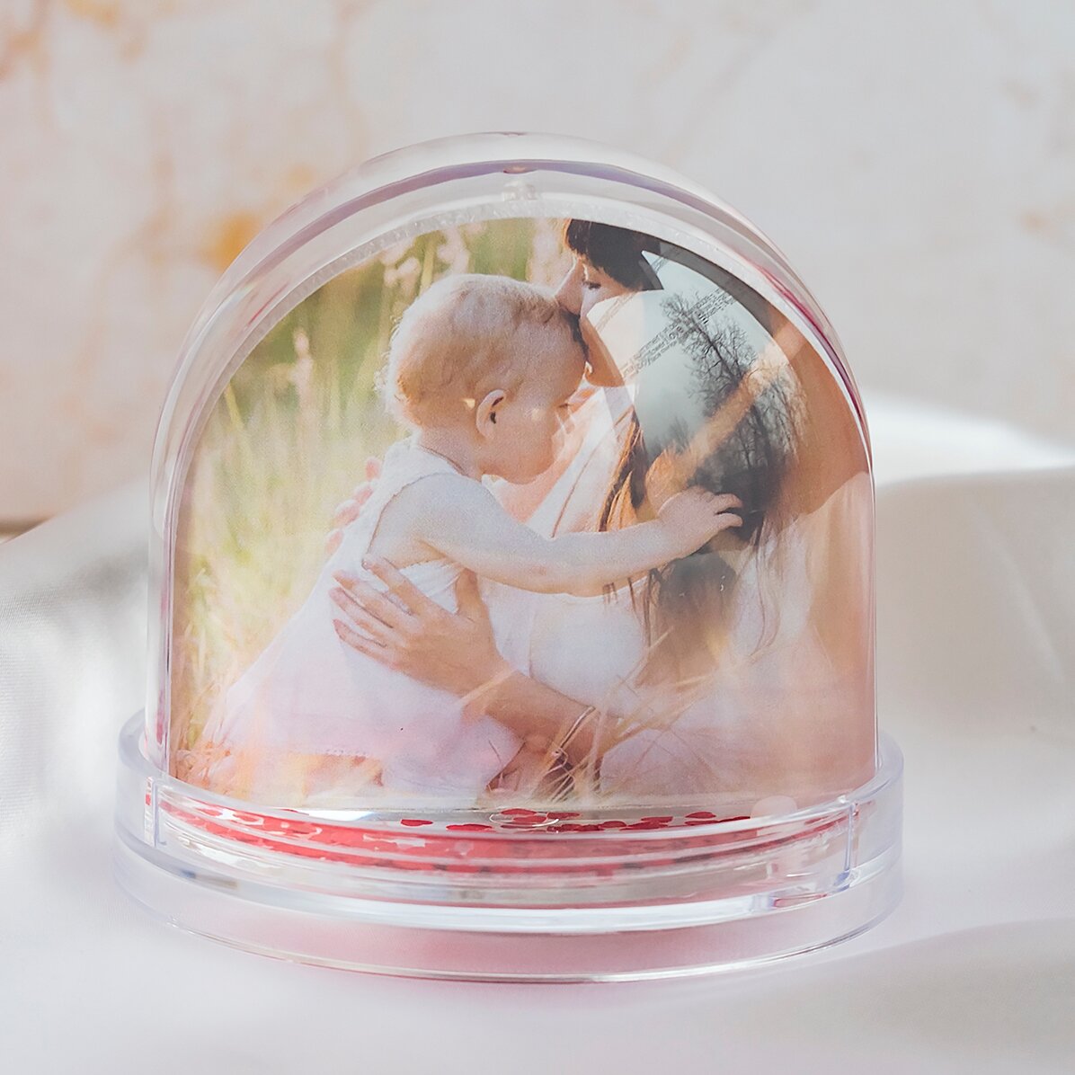 Glob de birou personalizat cu poză și text - Cea mai bună mamă