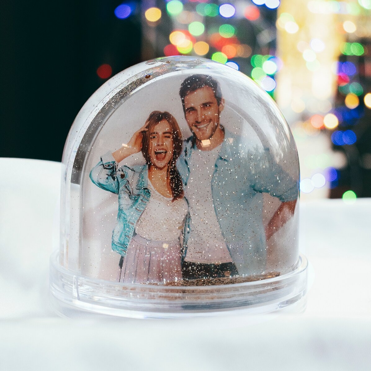 Glob de birou personalizat cu poză și text - Love