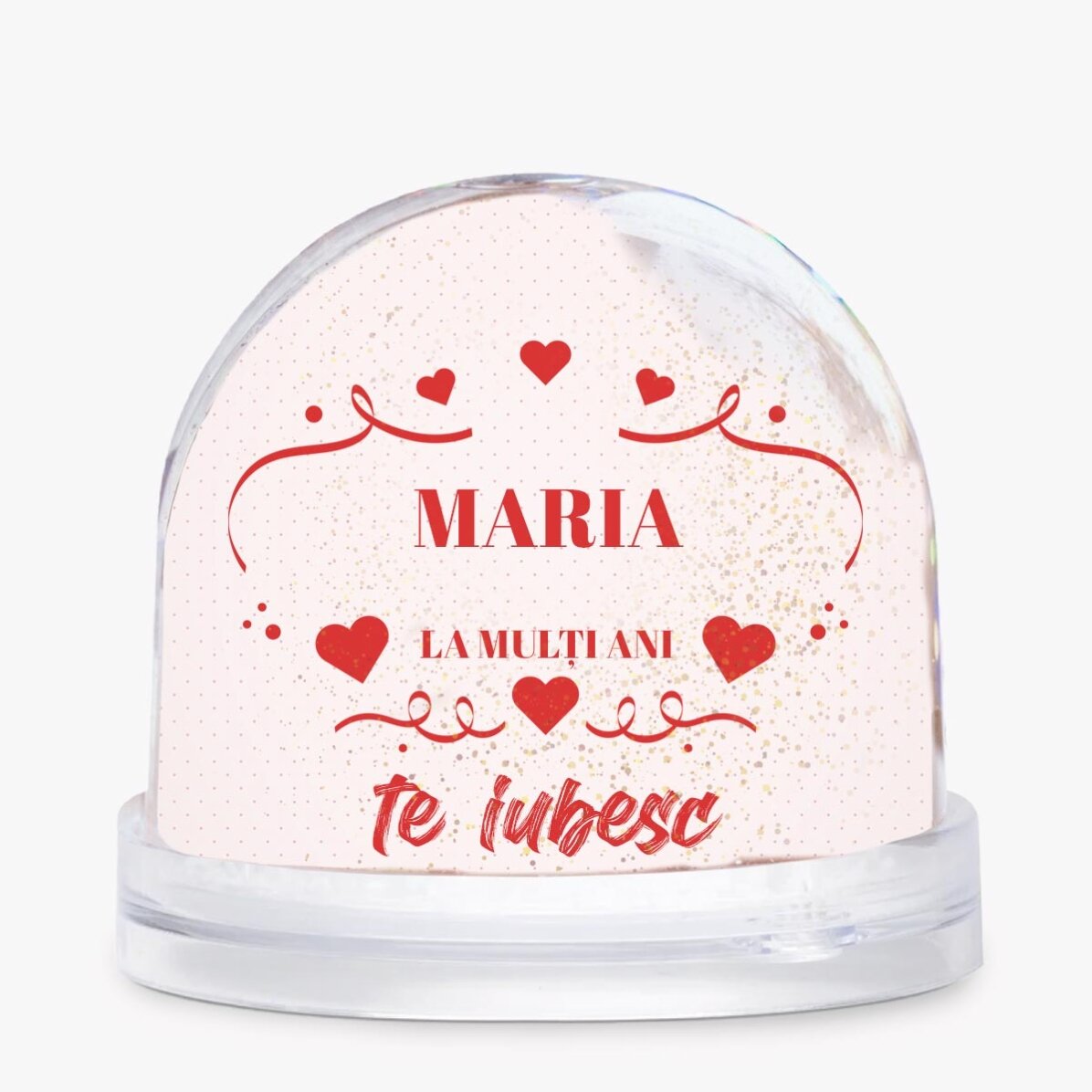 Glob de birou personalizat cu poză și text - Sărbătoarea iubirii