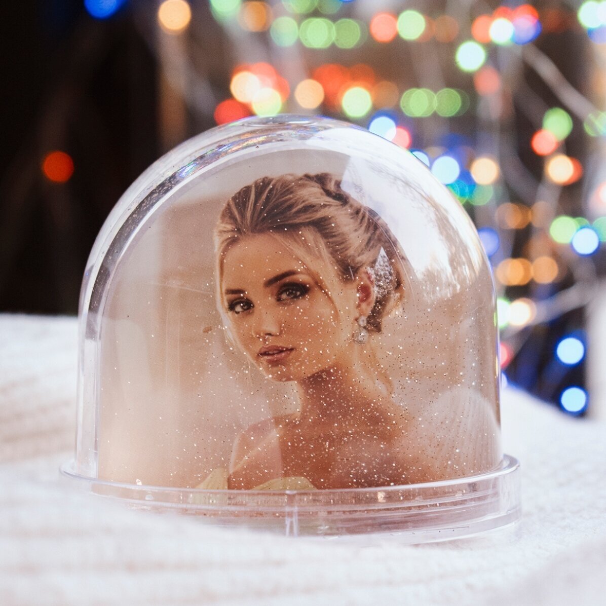 Glob de birou personalizat cu poză și text - Șoapte de iubire